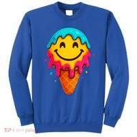 Ice Cream Cone Drip Smile Face  Sweatshirt thumb 0
