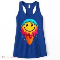 Ice Cream Cone Drip Smile Face  Women's Tank Top thumb 0