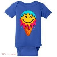 Ice Cream Cone Drip Smile Face  Baby Bodysuit thumb 0