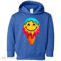 Ice Cream Cone Drip Smile Face  Toddler Hoodie thumb 0