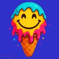Ice Cream Cone Drip Smile Face  Toddler Hoodie thumb 2