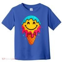 Ice Cream Cone Drip Smile Face  Toddler T-Shirt thumb 0