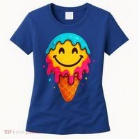 Ice Cream Cone Drip Smile Face  Women's T-Shirt thumb 0