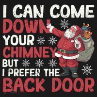 I Can Come Down Your Chimney Dirty Santa Claus Jokes Xmas Pj Cute Gift Women's Hoodie thumb 2