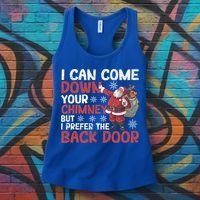 I Can Come Down Your Chimney Dirty Santa Claus Jokes Xmas Pj Gift Women's Tank Top thumb 3