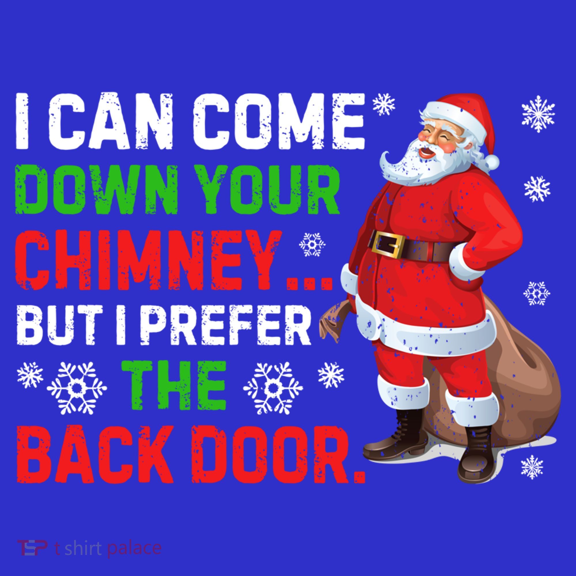 I Can Come Down Your Chimney Funny Santa Claus Christmas Great Gift T-Shirt