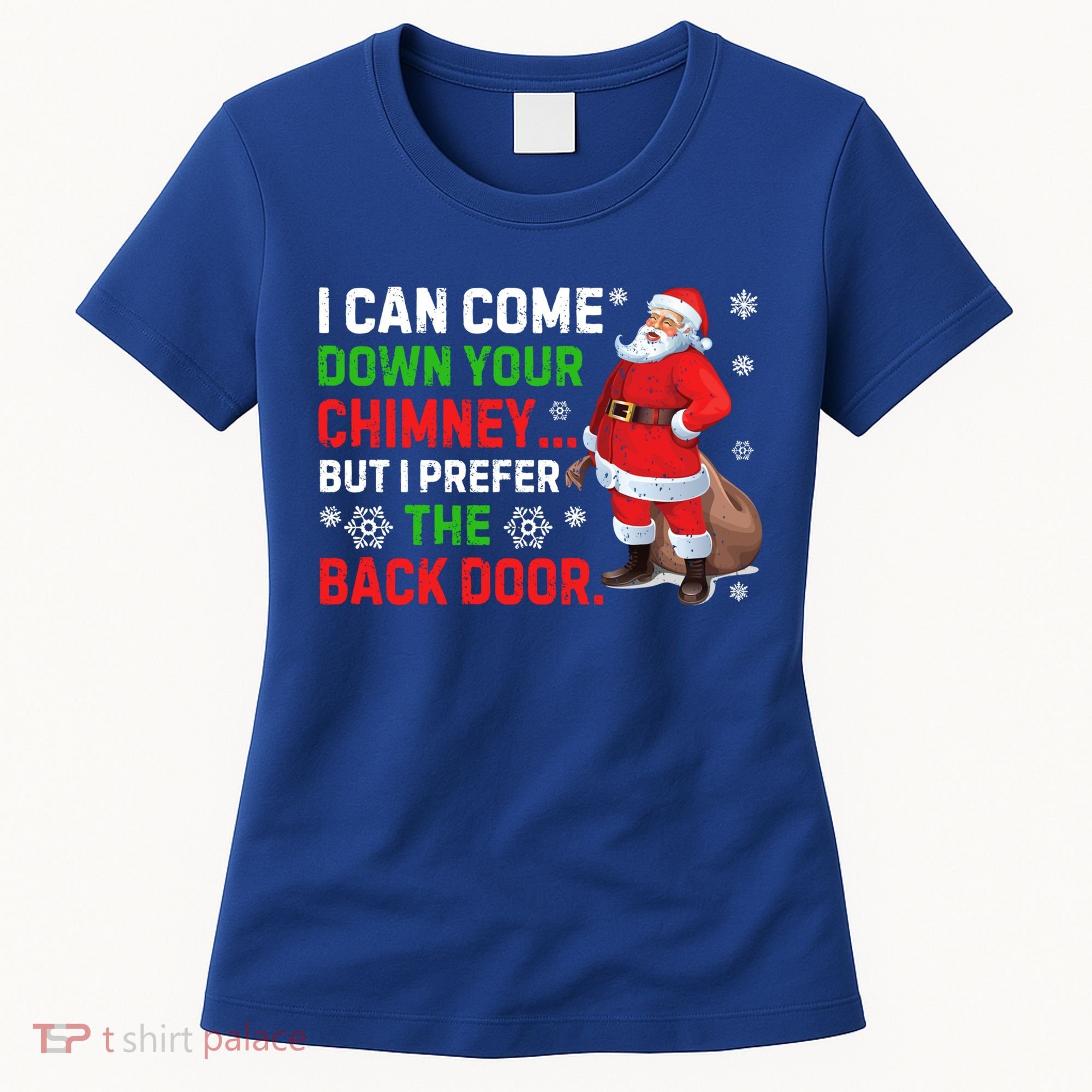 I Can Come Down Your Chimney Funny Santa Claus Christmas Great Gift Women's T-Shirt