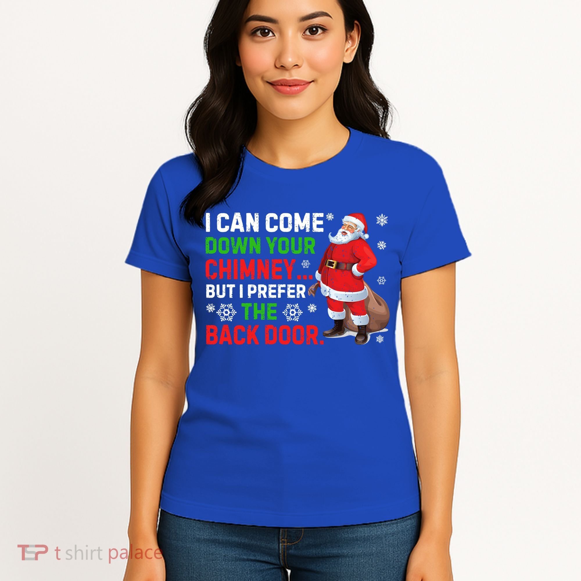 I Can Come Down Your Chimney Funny Santa Claus Christmas Great Gift Women's T-Shirt