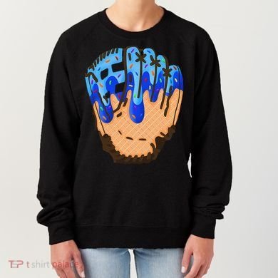 Ice Cream Cone Baseball Glove Drip Women's Sweatshirt