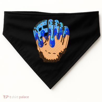Ice Cream Cone Baseball Glove Drip USA-Made Doggie Bandana