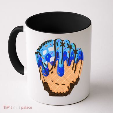Ice Cream Cone Baseball Glove Drip Coffee Mug