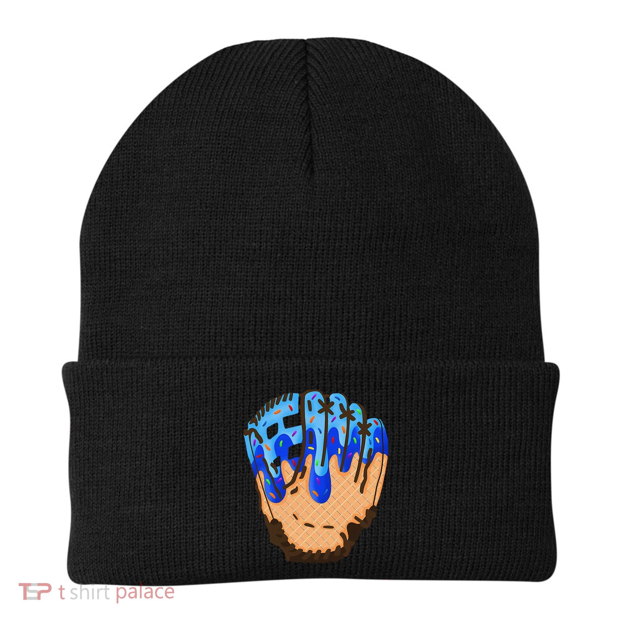 Ice Cream Cone Baseball Glove Drip Beanie