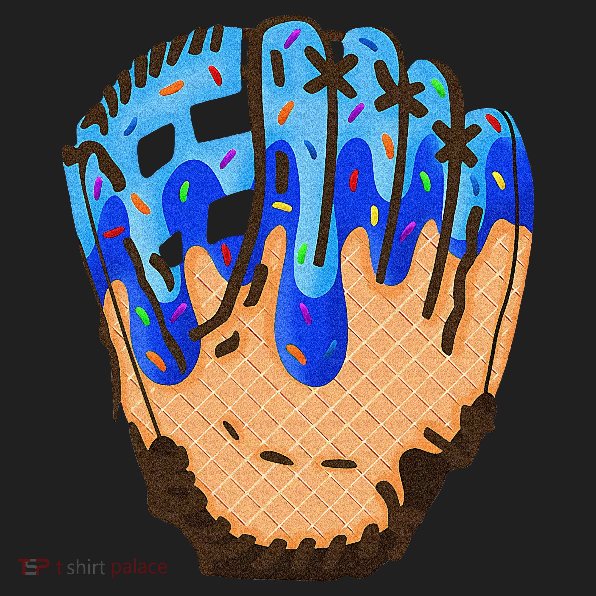 Ice Cream Cone Baseball Glove Drip Hat