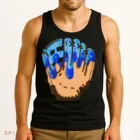 Ice Cream Cone Baseball Glove Drip Tank Top thumb 3