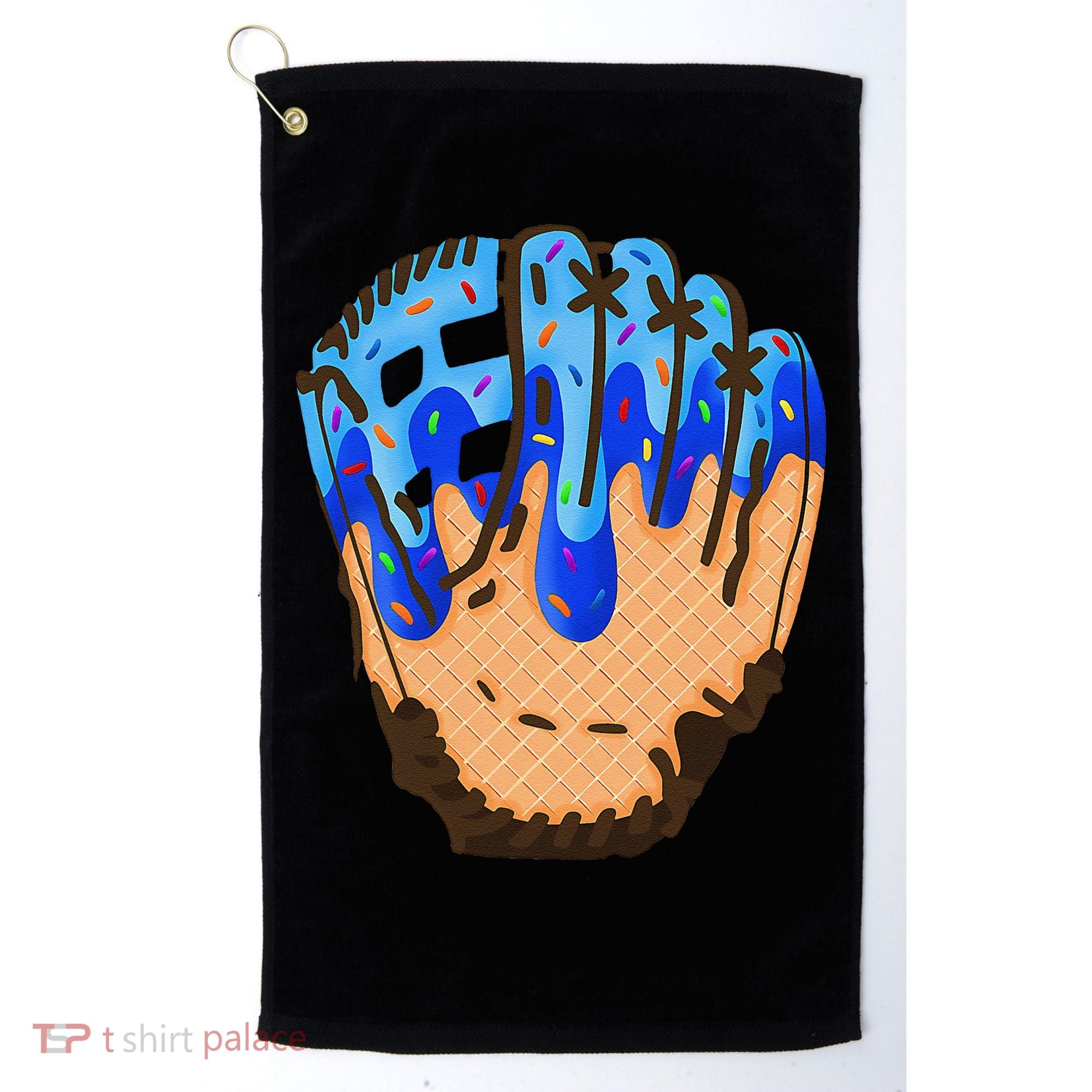 Ice Cream Cone Baseball Glove Drip Golf Towel