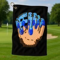 Ice Cream Cone Baseball Glove Drip Golf Towel thumb 1