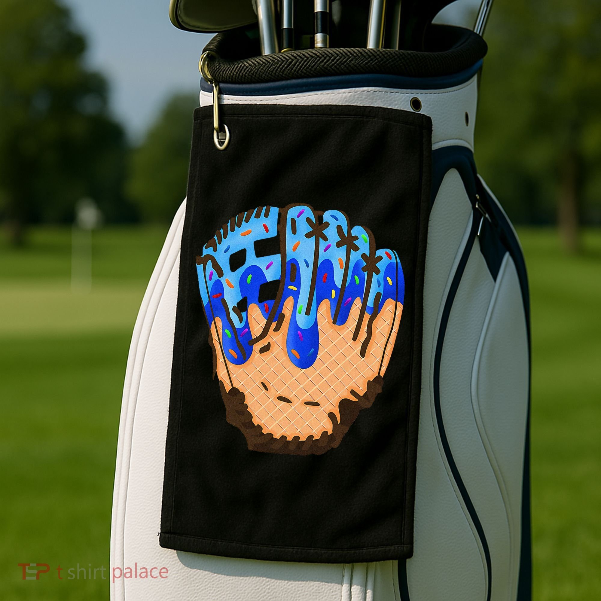 Ice Cream Cone Baseball Glove Drip Golf Towel