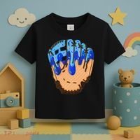 Ice Cream Cone Baseball Glove Drip Toddler T-Shirt thumb 3