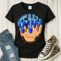 Ice Cream Cone Baseball Glove Drip Women's T-Shirt thumb 3