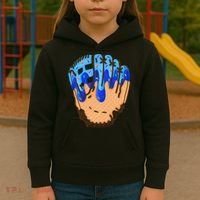 Ice Cream Cone Baseball Glove Drip Kids Hoodie thumb 3