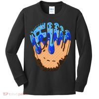 Ice Cream Cone Baseball Glove Drip Kids Long Sleeve Shirt thumb 0
