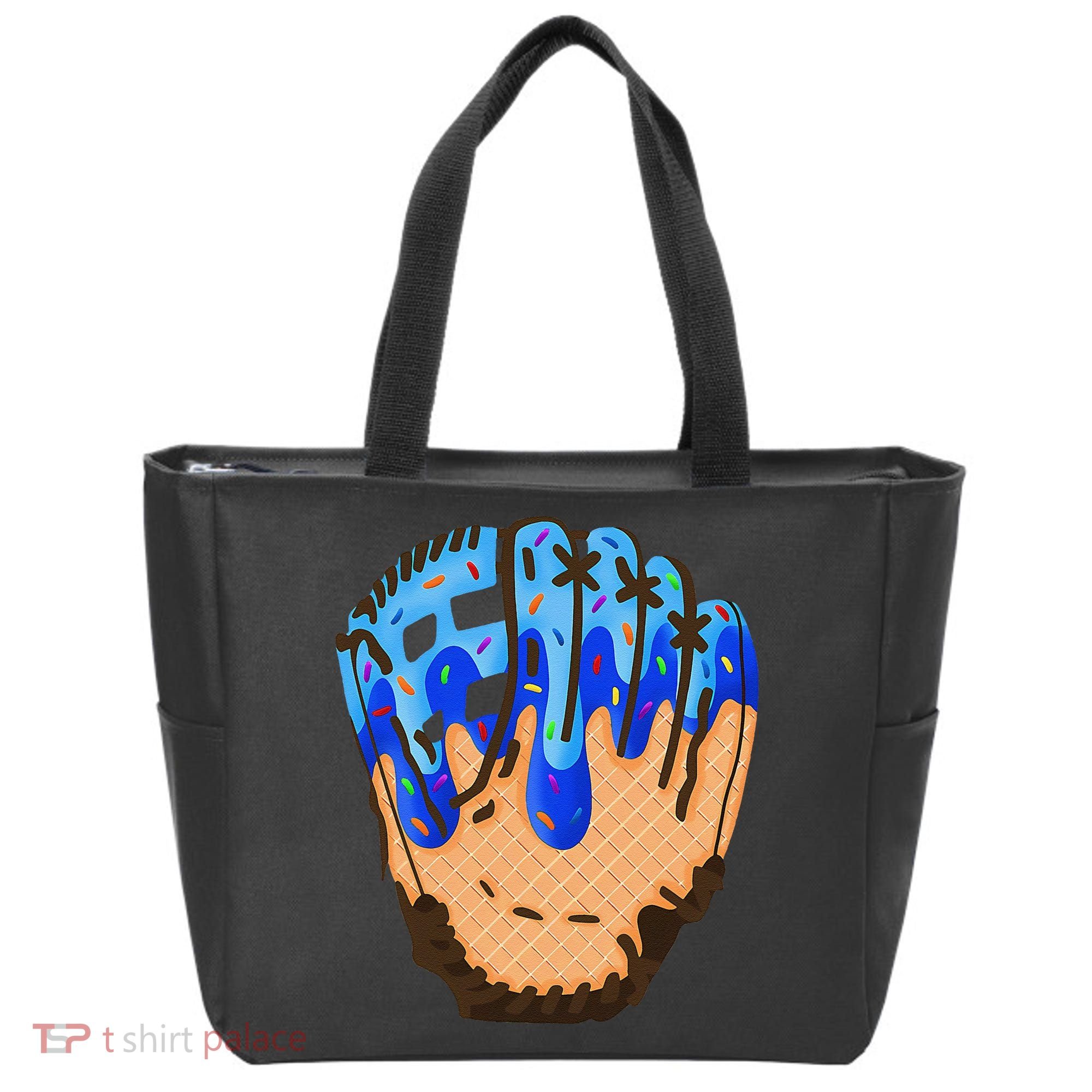 Ice Cream Cone Baseball Glove Drip Tote Bag