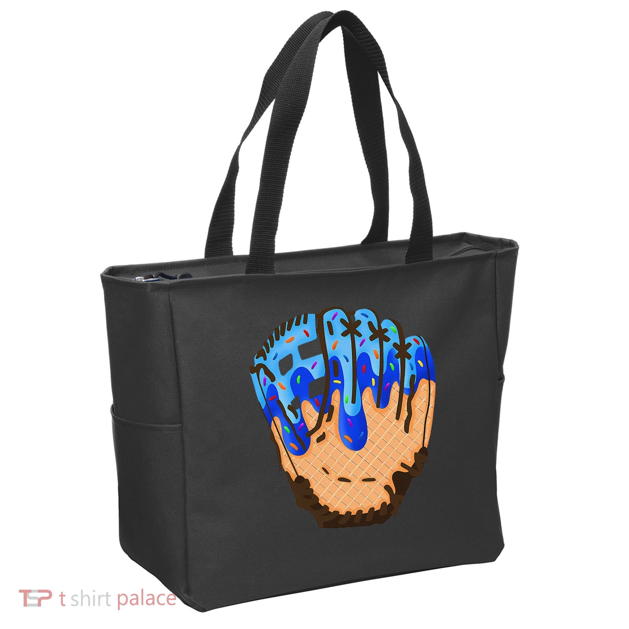 Ice Cream Cone Baseball Glove Drip Tote Bag
