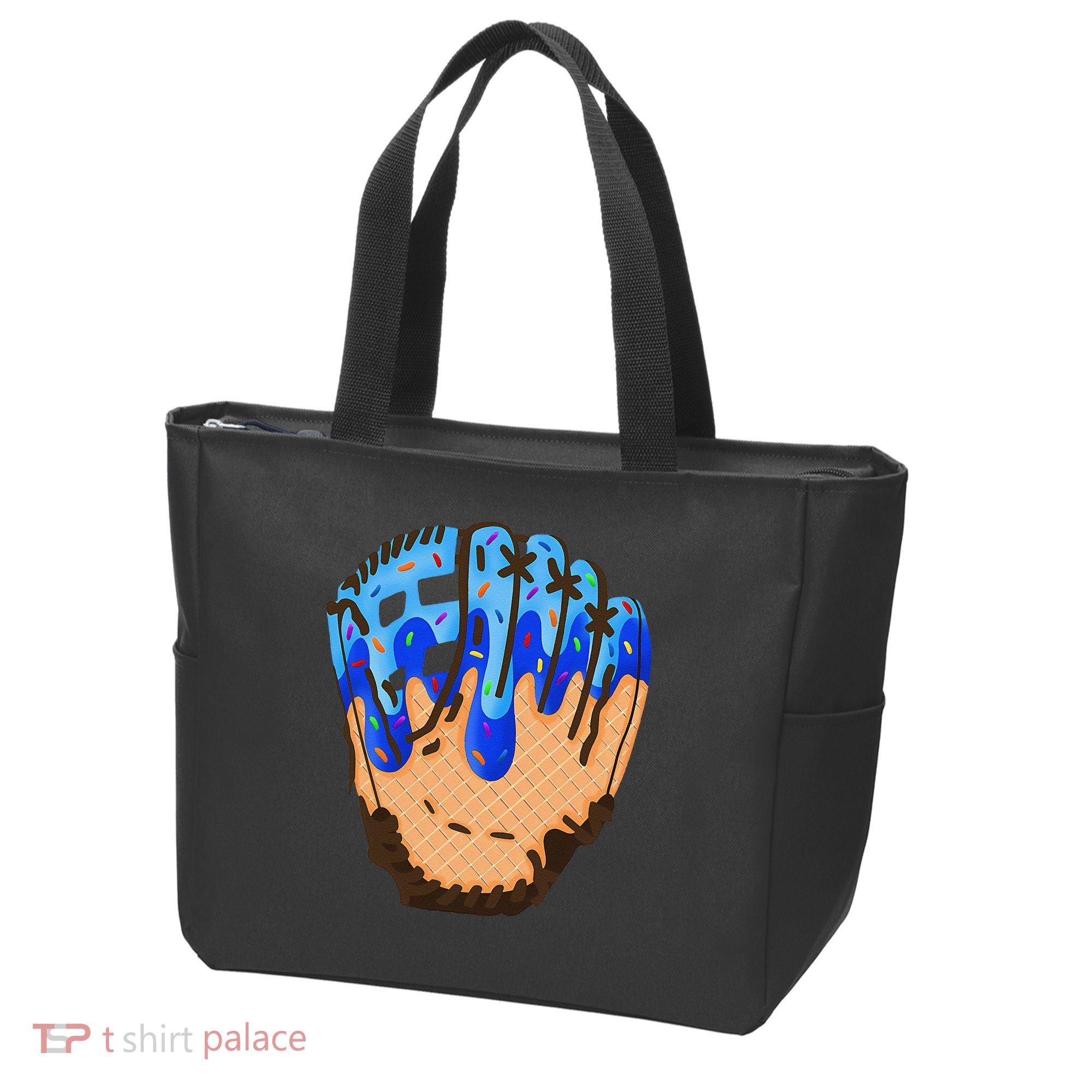 Ice Cream Cone Baseball Glove Drip Tote Bag