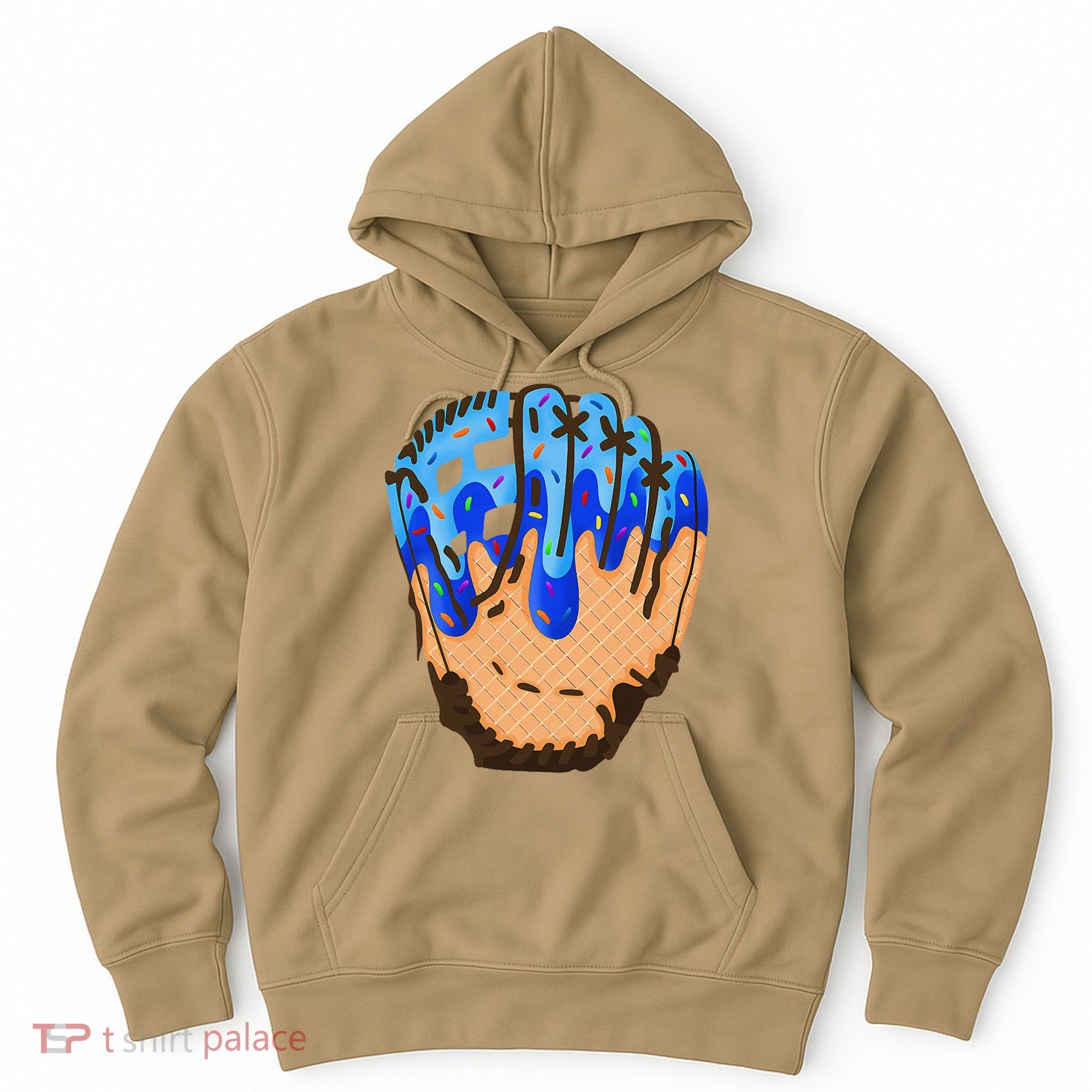 Ice Cream Cone Baseball Glove Drip Hoodie