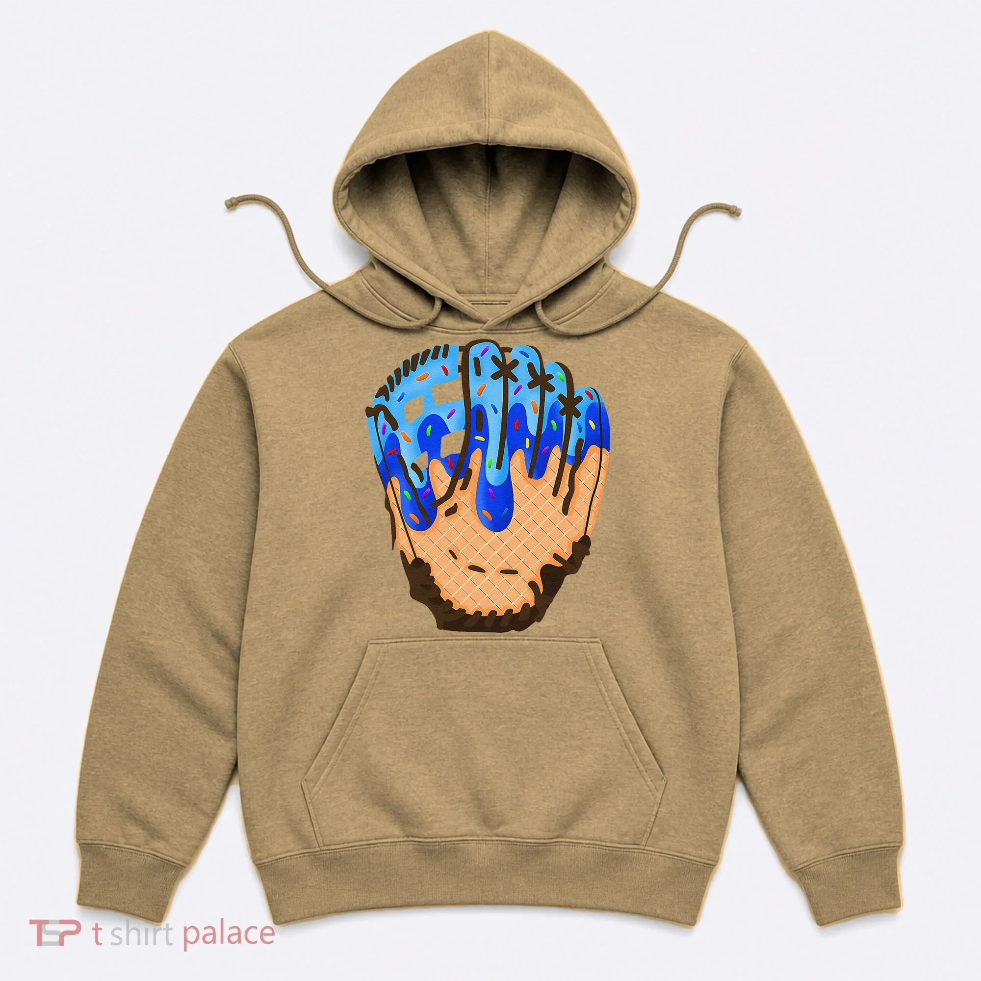 Ice Cream Cone Baseball Glove Drip Hoodie