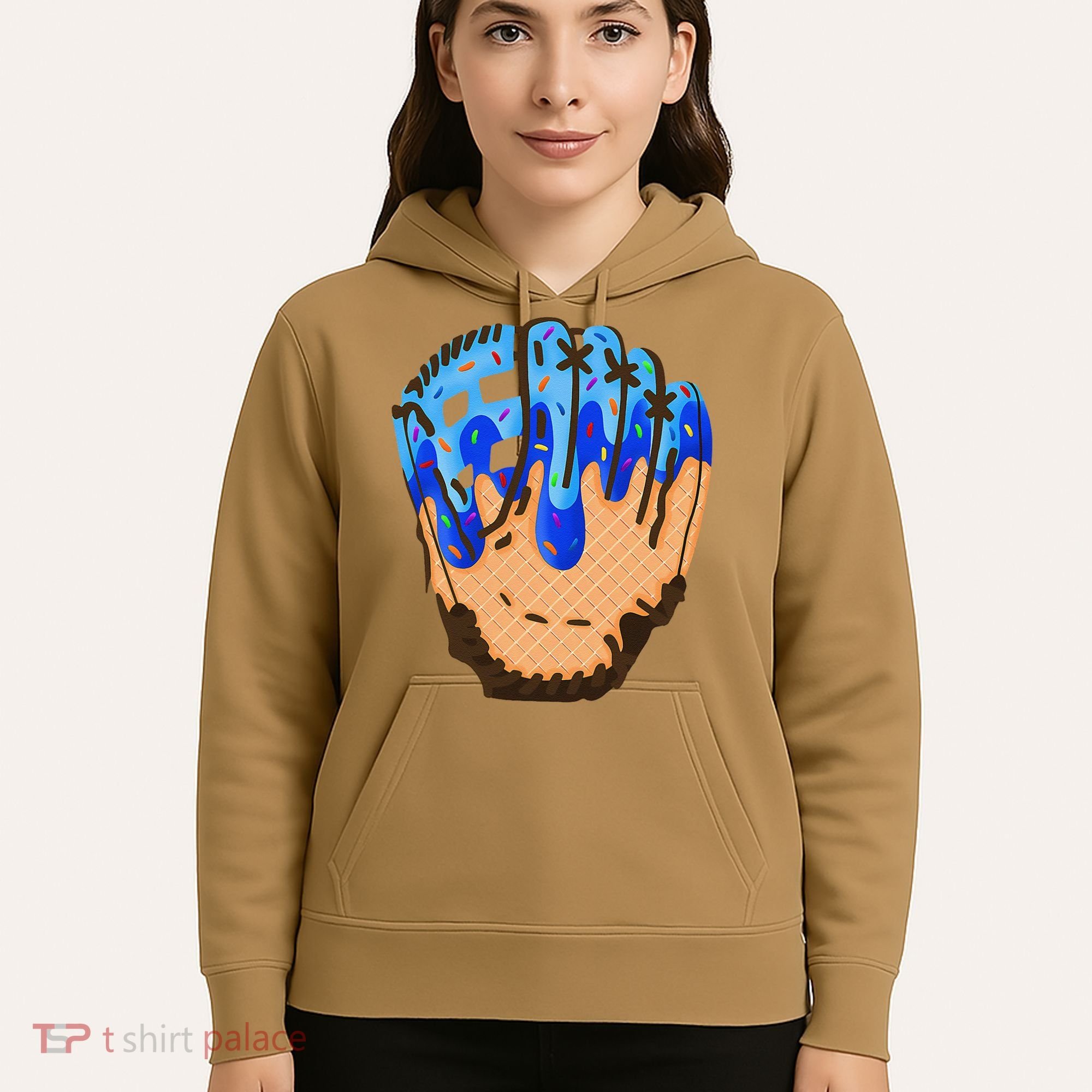 Ice Cream Cone Baseball Glove Drip Hoodie