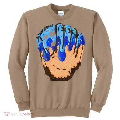 Ice Cream Cone Baseball Glove Drip Sweatshirt