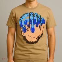 Ice Cream Cone Baseball Glove Drip T-Shirt thumb 3