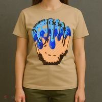 Ice Cream Cone Baseball Glove Drip T-Shirt thumb 4