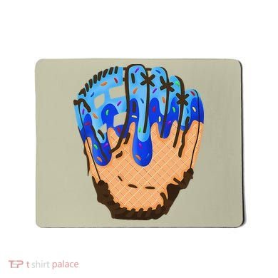 Ice Cream Cone Baseball Glove Drip Mousepad
