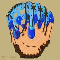 Ice Cream Cone Baseball Glove Drip Kids T-Shirt thumb 2