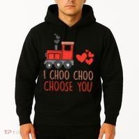 I Choo Choo Choose You Valentines Day Train Hoodie thumb 2