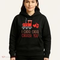 I Choo Choo Choose You Valentines Day Train Hoodie thumb 5