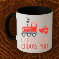 I Choo Choo Choose You Valentines Day Train Coffee Mug thumb 2