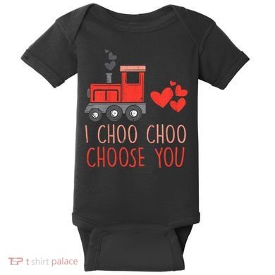 I Choo Choo Choose You Valentines Day Train Baby Bodysuit