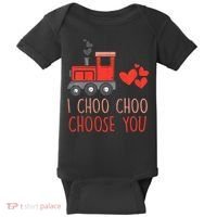 I Choo Choo Choose You Valentines Day Train Baby Bodysuit thumb 0