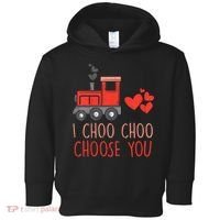I Choo Choo Choose You Valentines Day Train Toddler Hoodie thumb 0