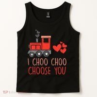 I Choo Choo Choose You Valentines Day Train Tank Top thumb 2