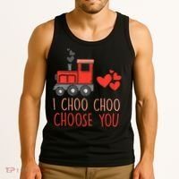 I Choo Choo Choose You Valentines Day Train Tank Top thumb 3