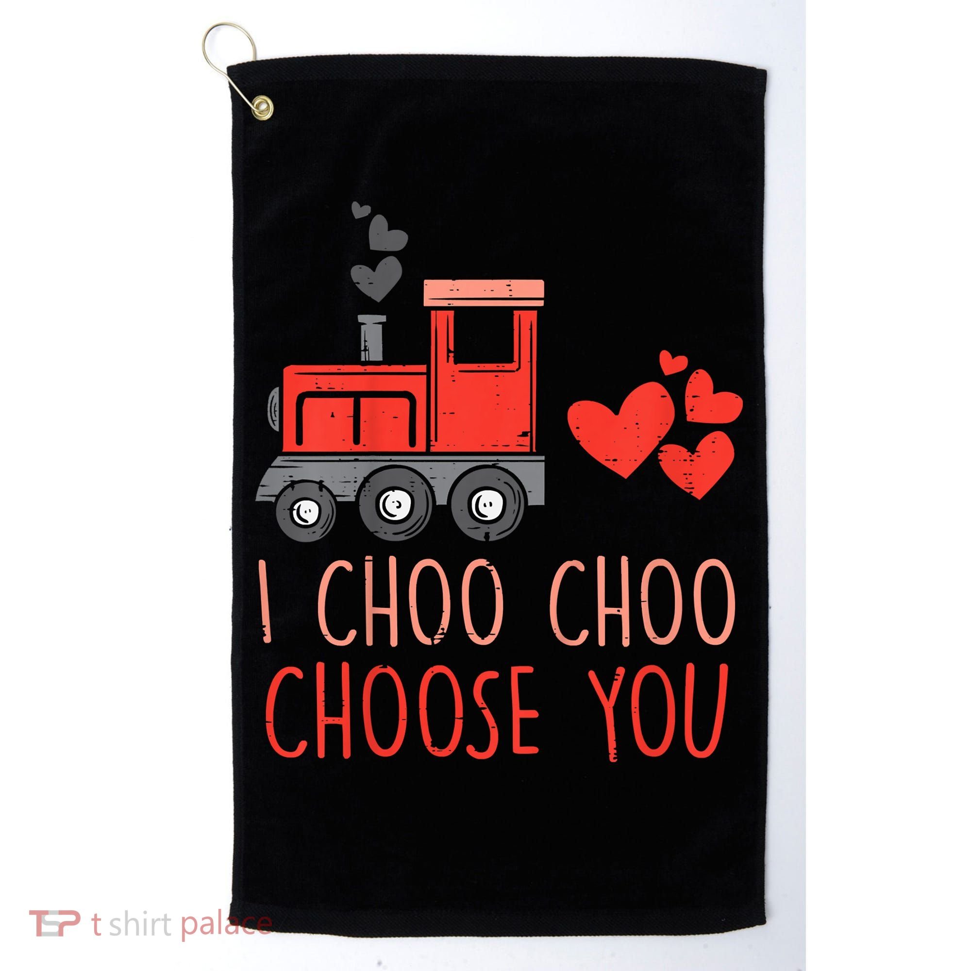 I Choo Choo Choose You Valentines Day Train Golf Towel