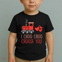 I Choo Choo Choose You Valentines Day Train Toddler T-Shirt thumb 2
