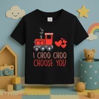 I Choo Choo Choose You Valentines Day Train Toddler T-Shirt thumb 3