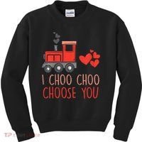 I Choo Choo Choose You Valentines Day Train Kids Sweatshirt thumb 0