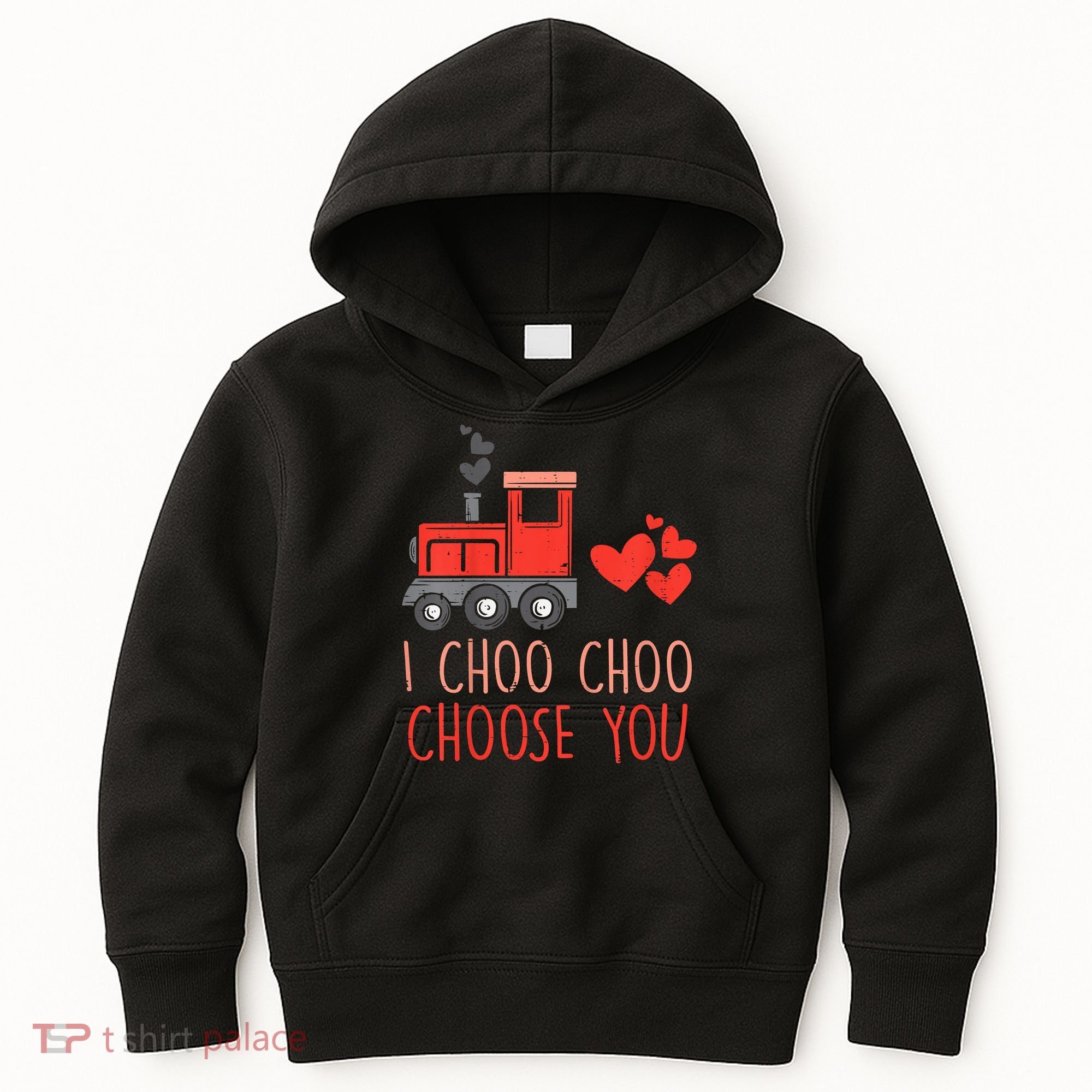 I Choo Choo Choose You Valentines Day Train Kids Hoodie