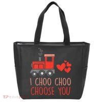 I Choo Choo Choose You Valentines Day Train Tote Bag thumb 0